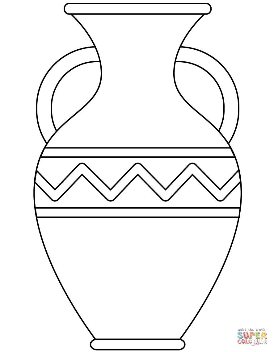 Vase coloring page free printable coloring pages