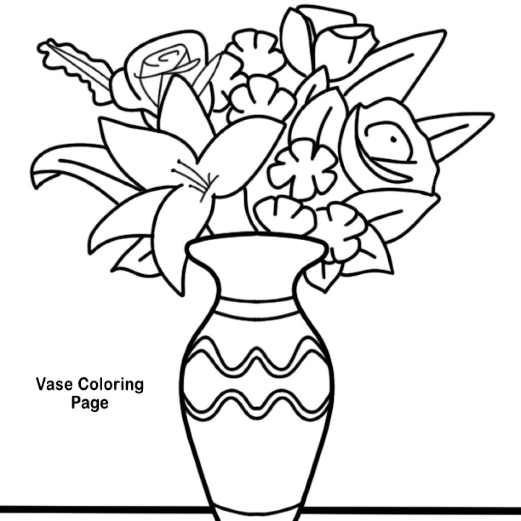 Vase coloring page art sphere inc