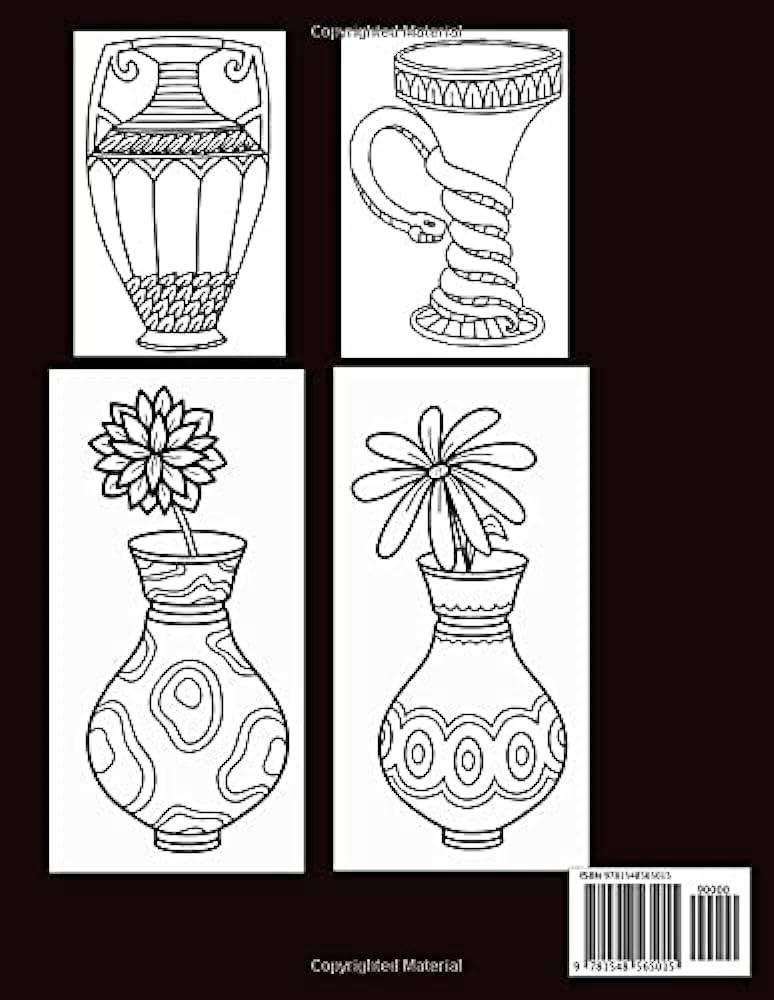 Vase collection coloring book coloring pages for anyone mankin cathy books