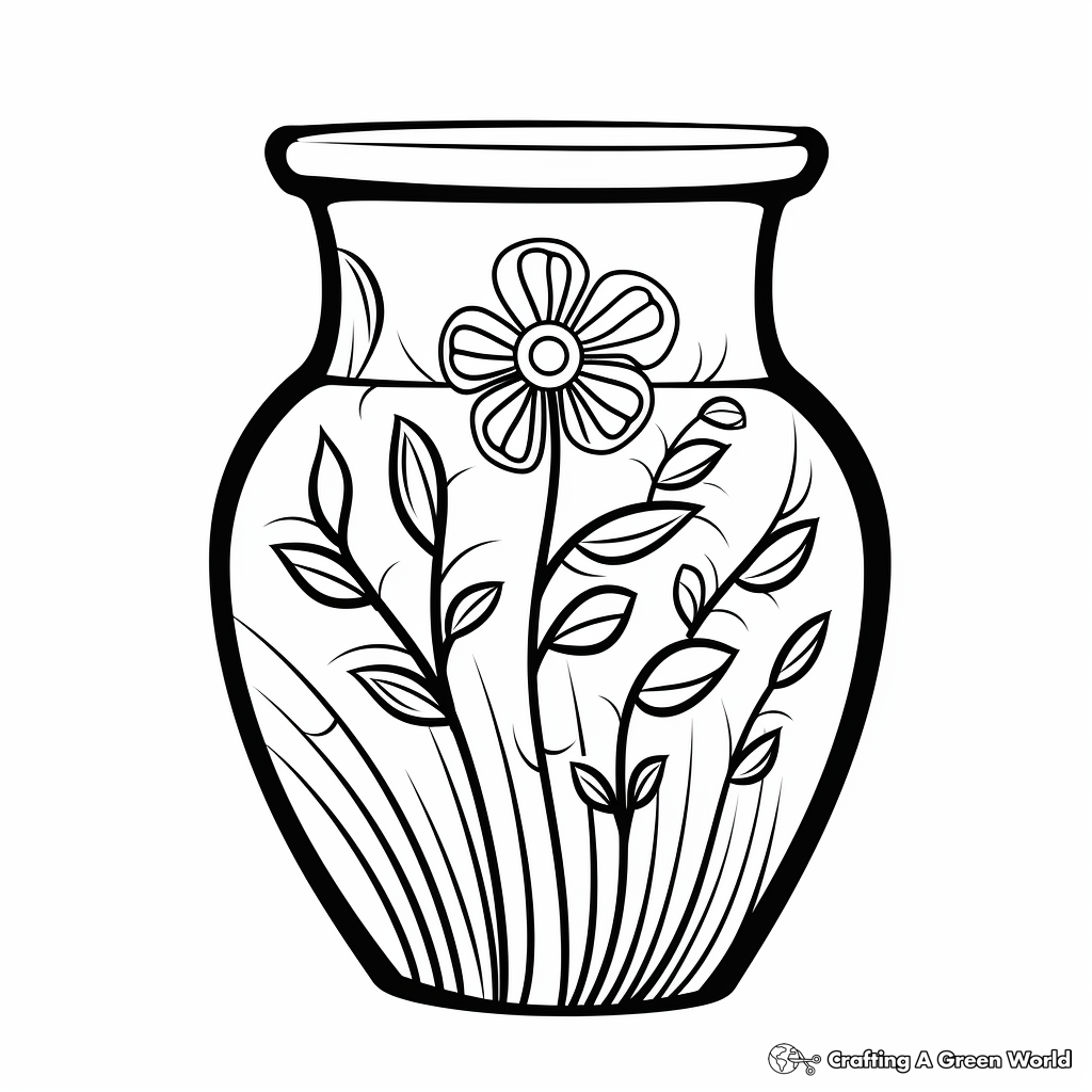 Empty vase coloring pages