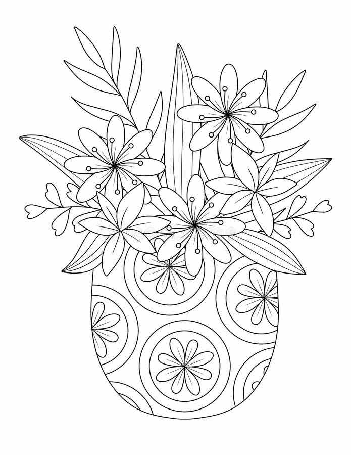 Vase coloring stock illustrations â vase coloring stock illustrations vectors clipart