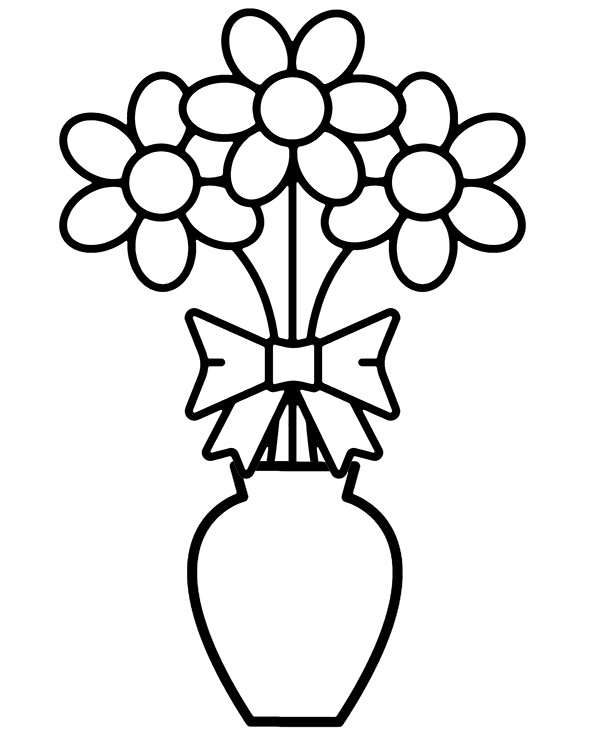 A very simple picture of flowers inside a vase