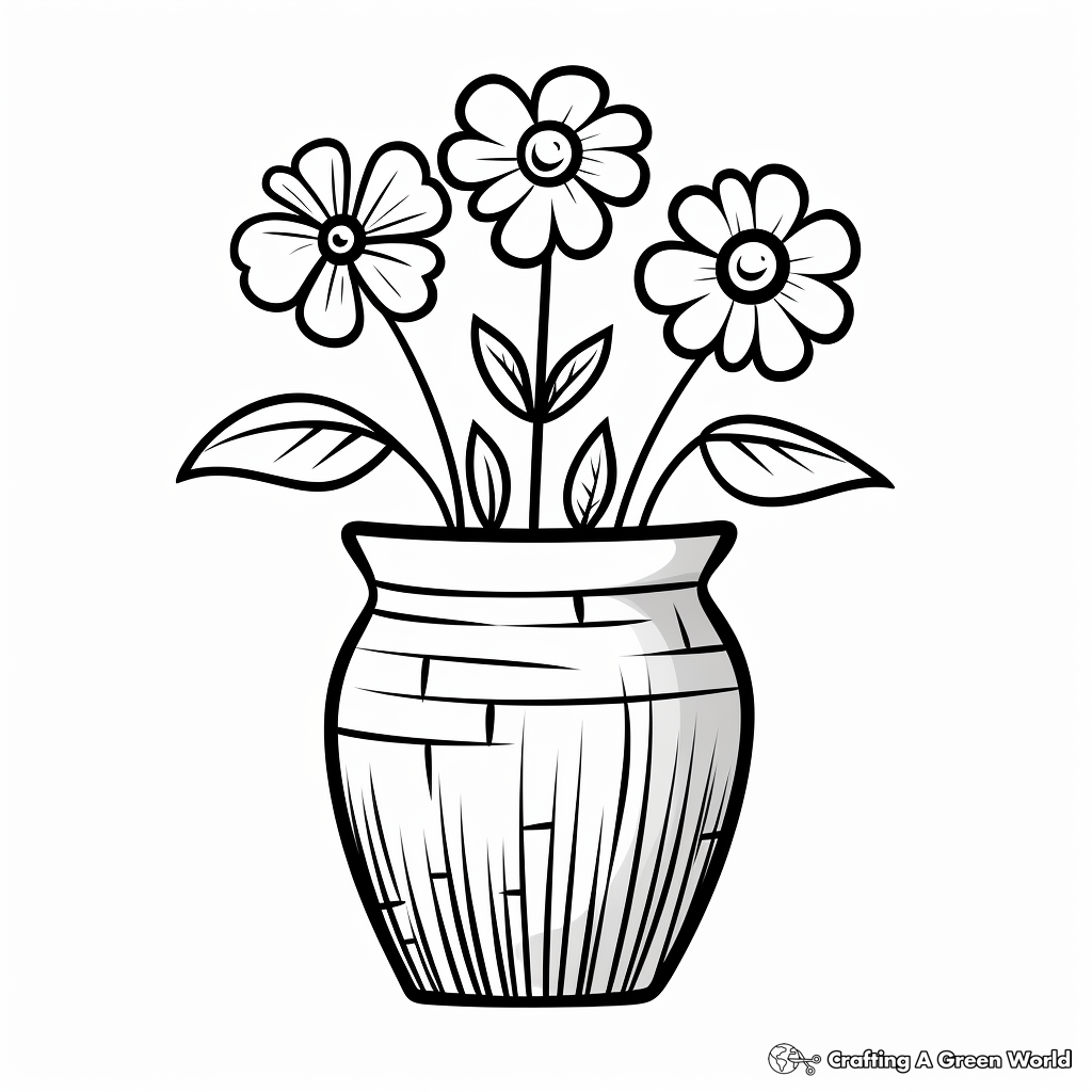 Empty vase coloring pages