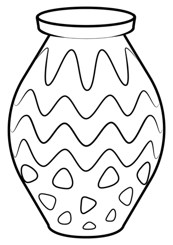 Vase coloring page free printable coloring pages