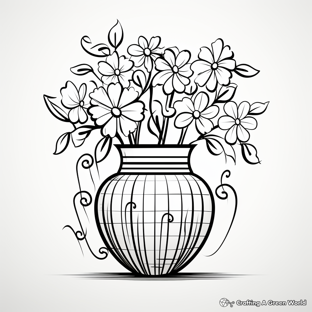 Empty vase coloring pages