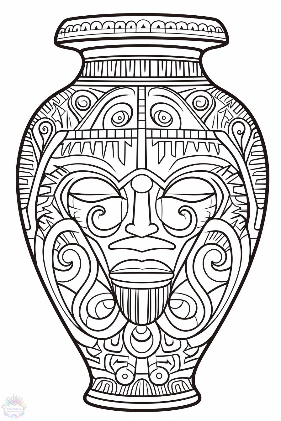 Vase coloring pages