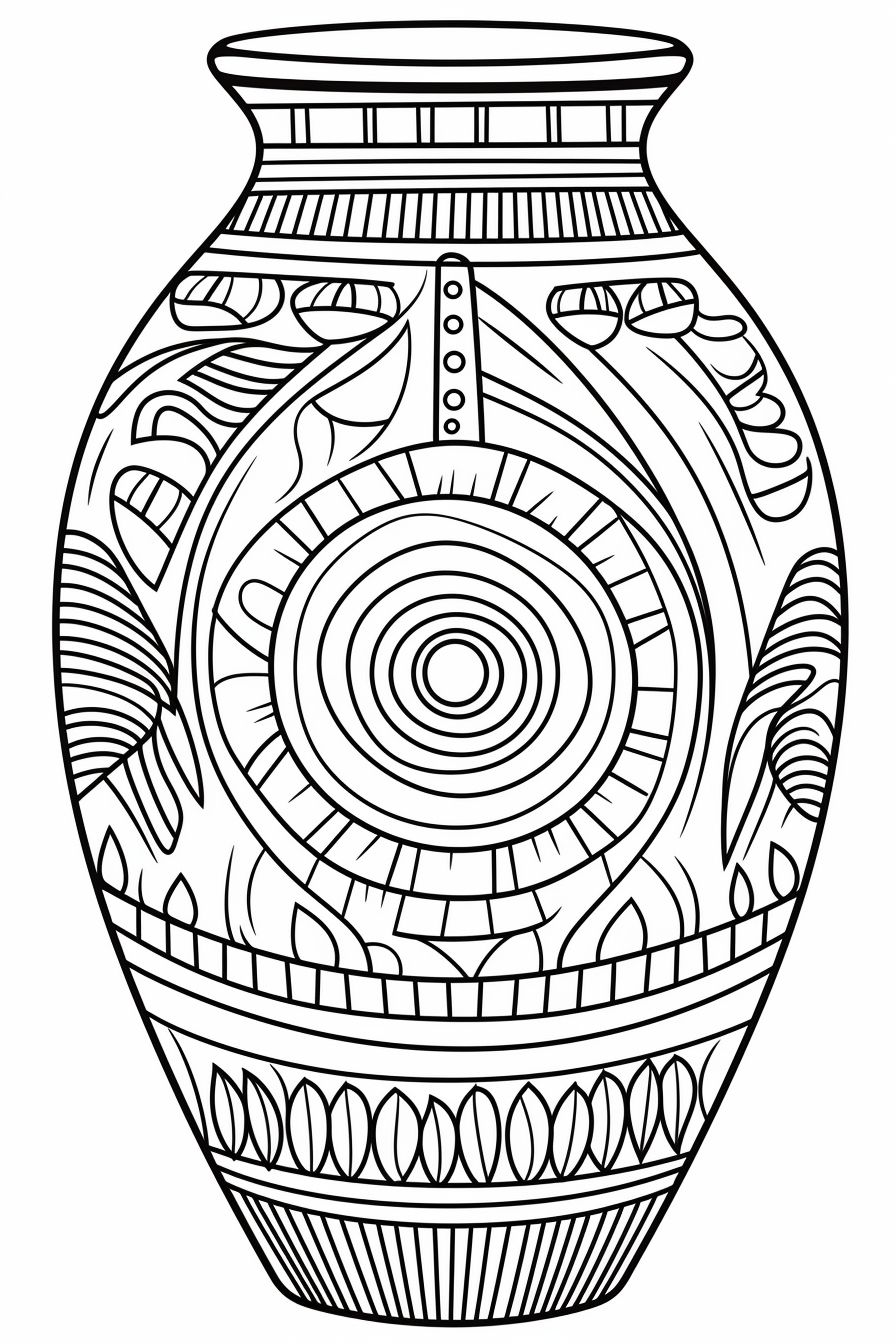 Vase coloring pages