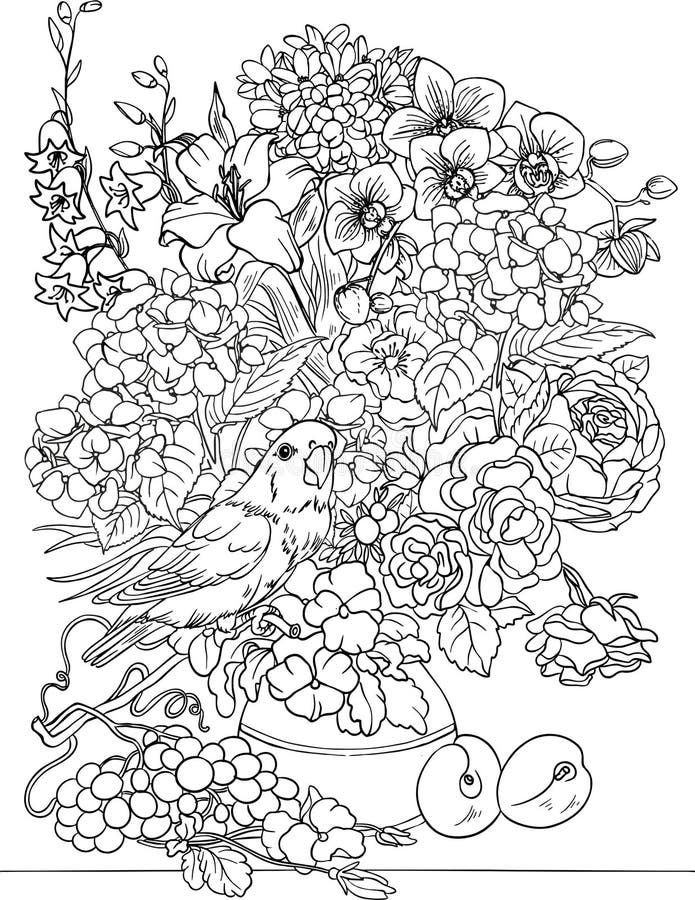 Vase coloring stock illustrations â vase coloring stock illustrations vectors clipart