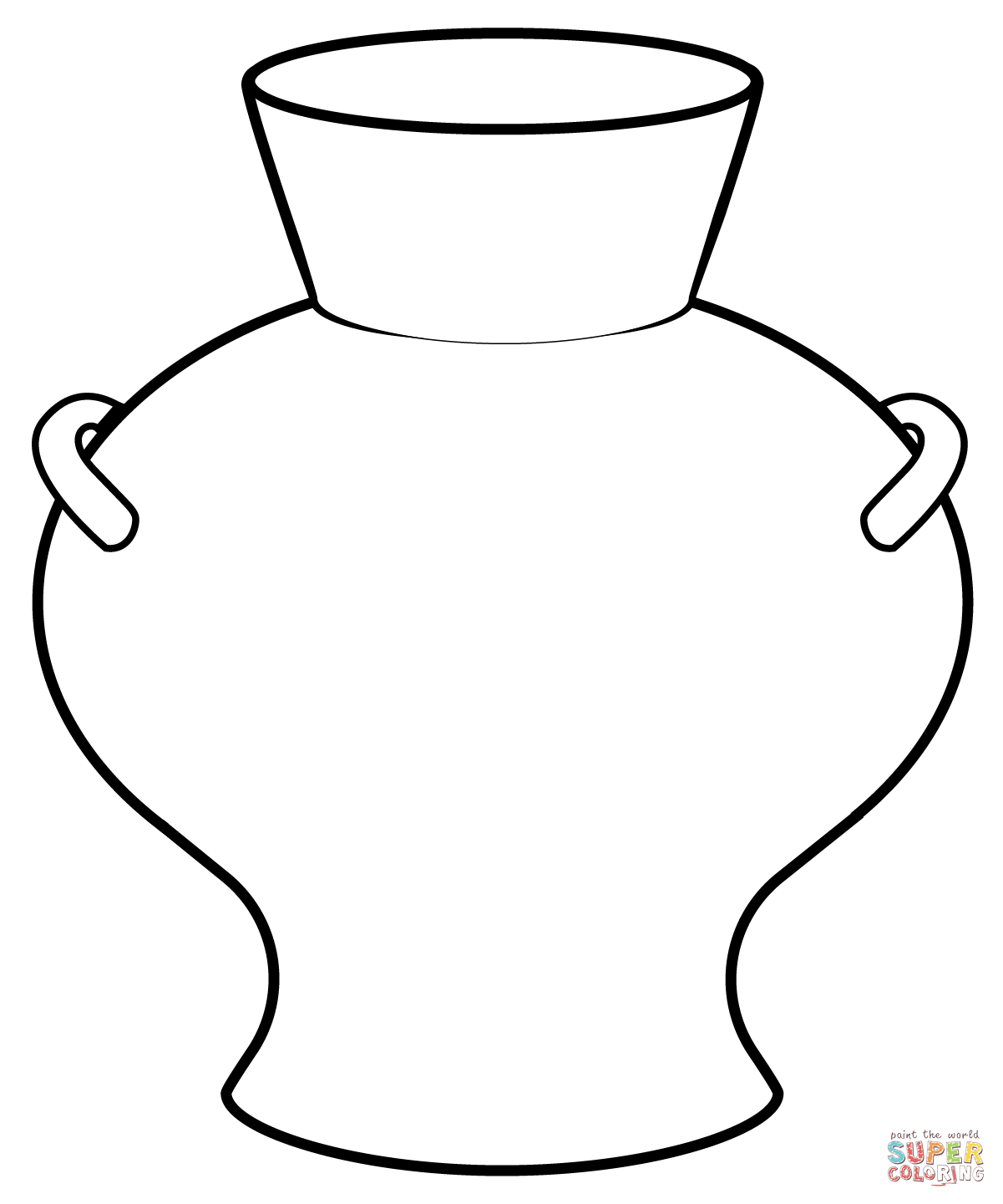 Vase outline coloring page free printable coloring pages