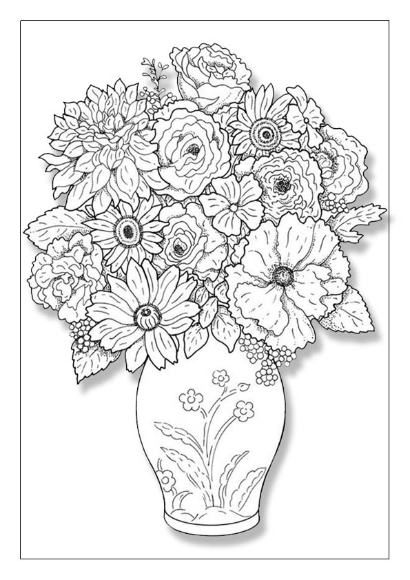 Flower coloring pages printable coloring sheets