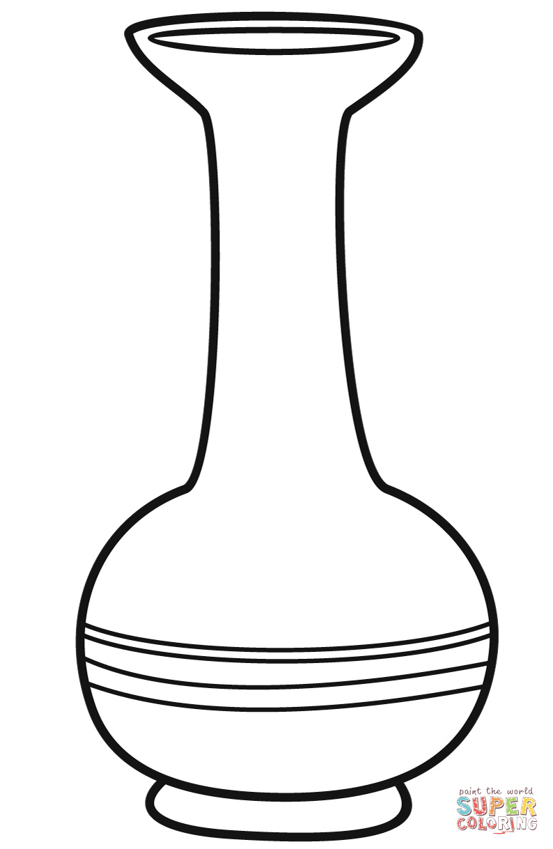 Vase coloring page free printable coloring pages
