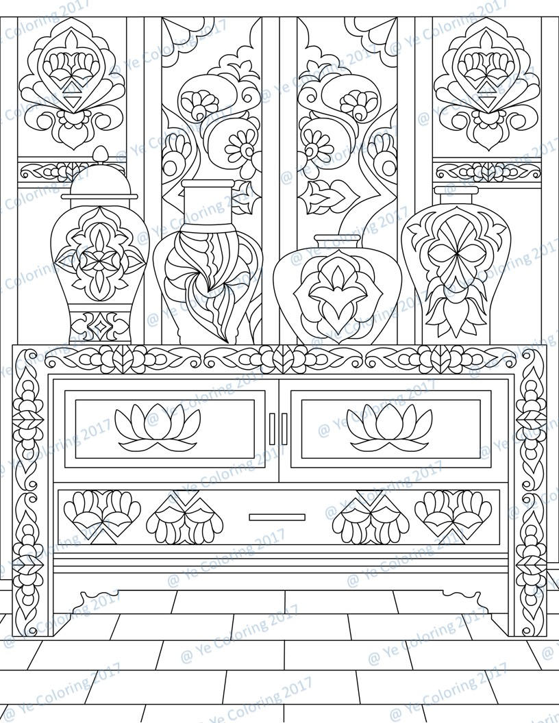 Vases coloring page printable file download now