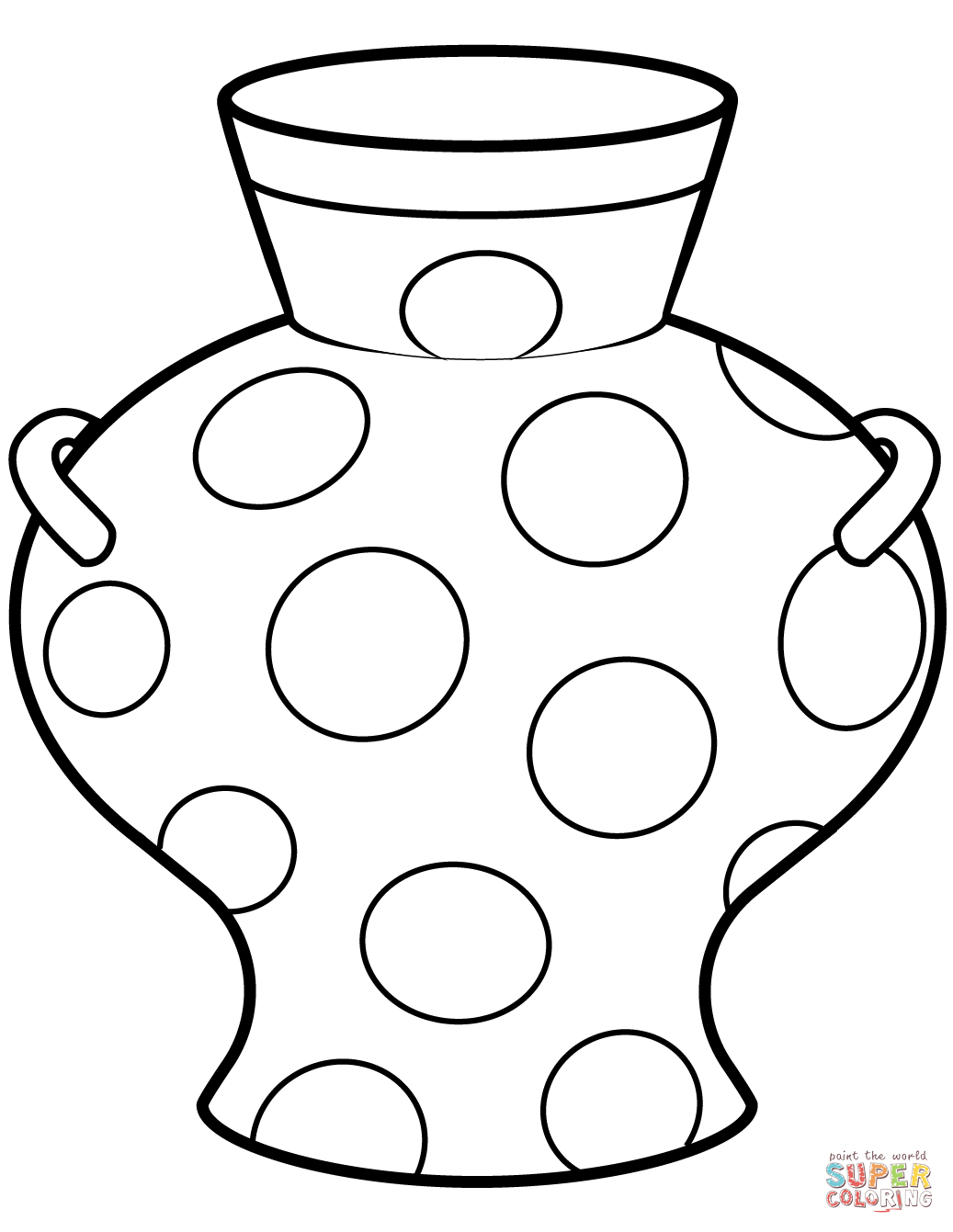 Vase coloring page free printable coloring pages