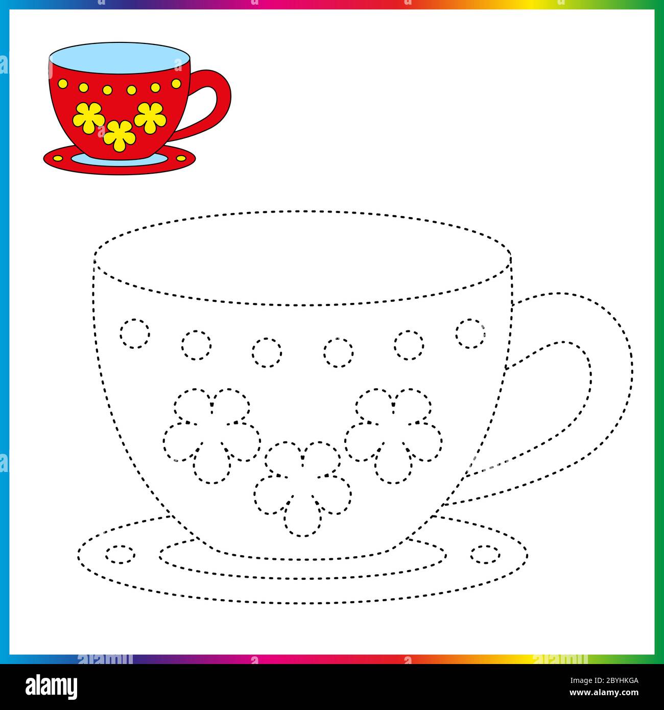 Vase connect the dots and coloring page worksheet