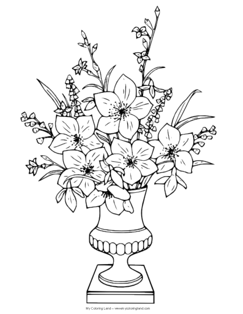 Flower coloring pages