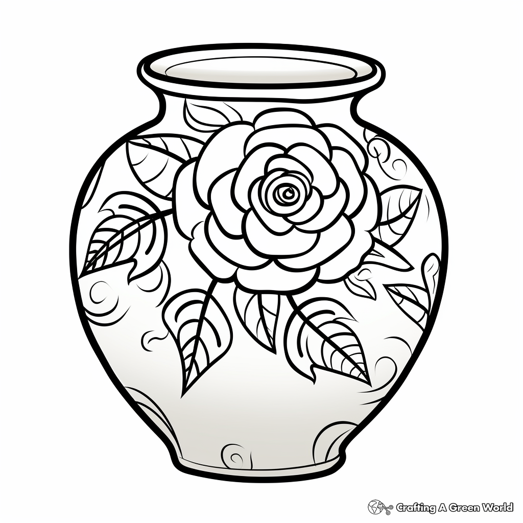 Empty vase coloring pages