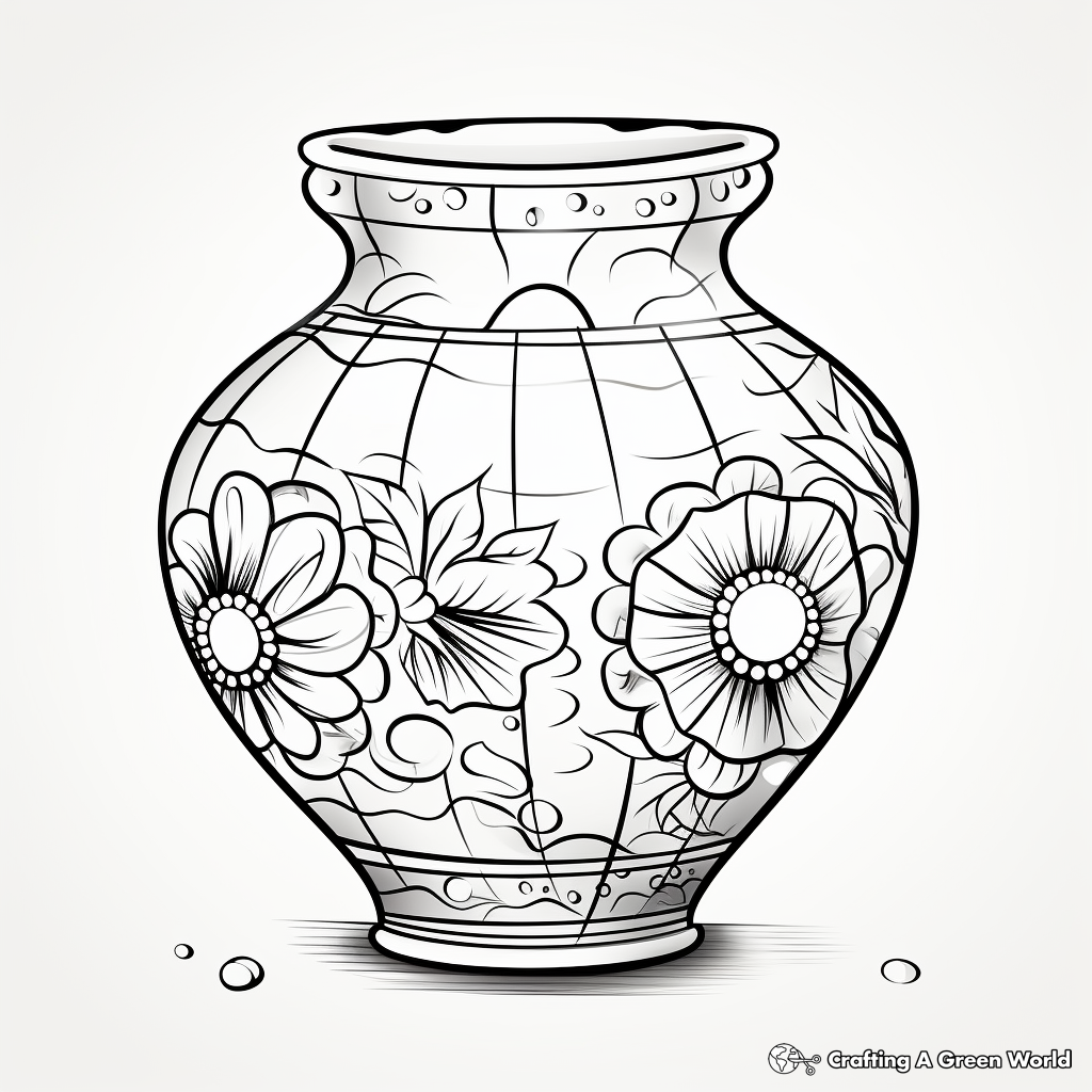 Empty vase coloring pages