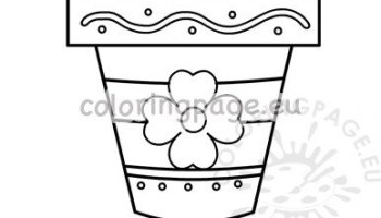 Vase with flower printable coloring page