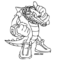 Vector the crocodile coloring page