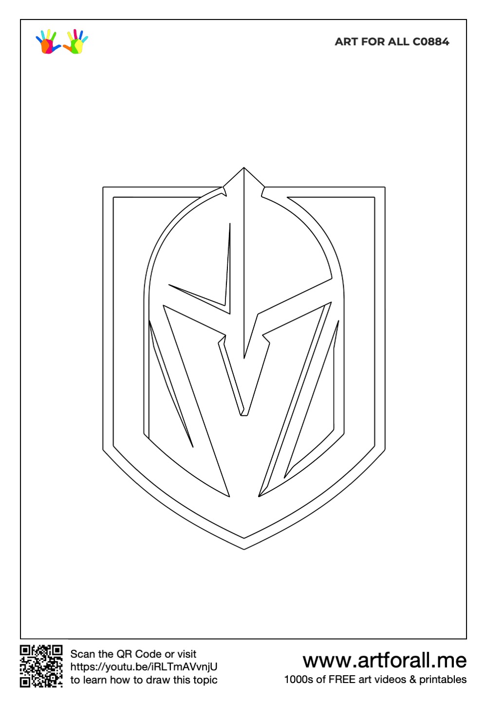 How to draw the vegas golden knights logo