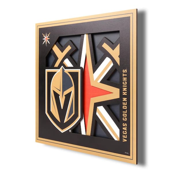 Youthefan nhl vegas golden knights d logo series wall art