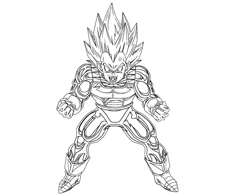 Vegeta coloring crafty teenager