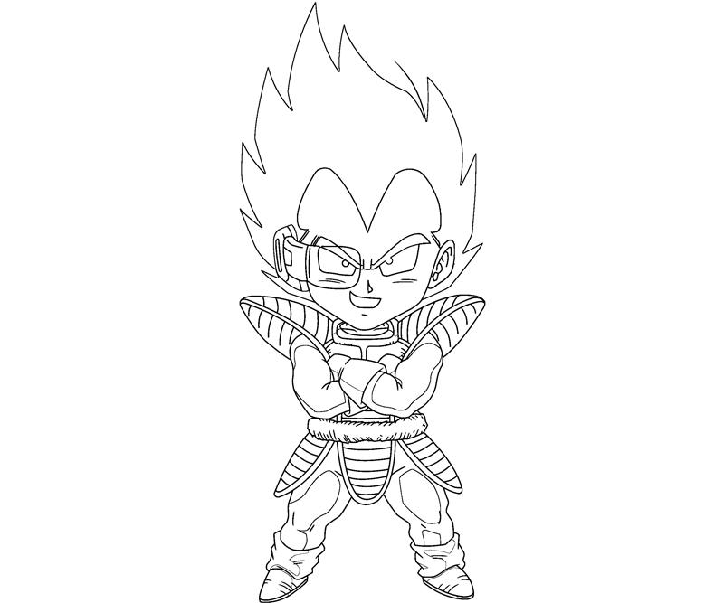 Vegeta coloring crafty teenager