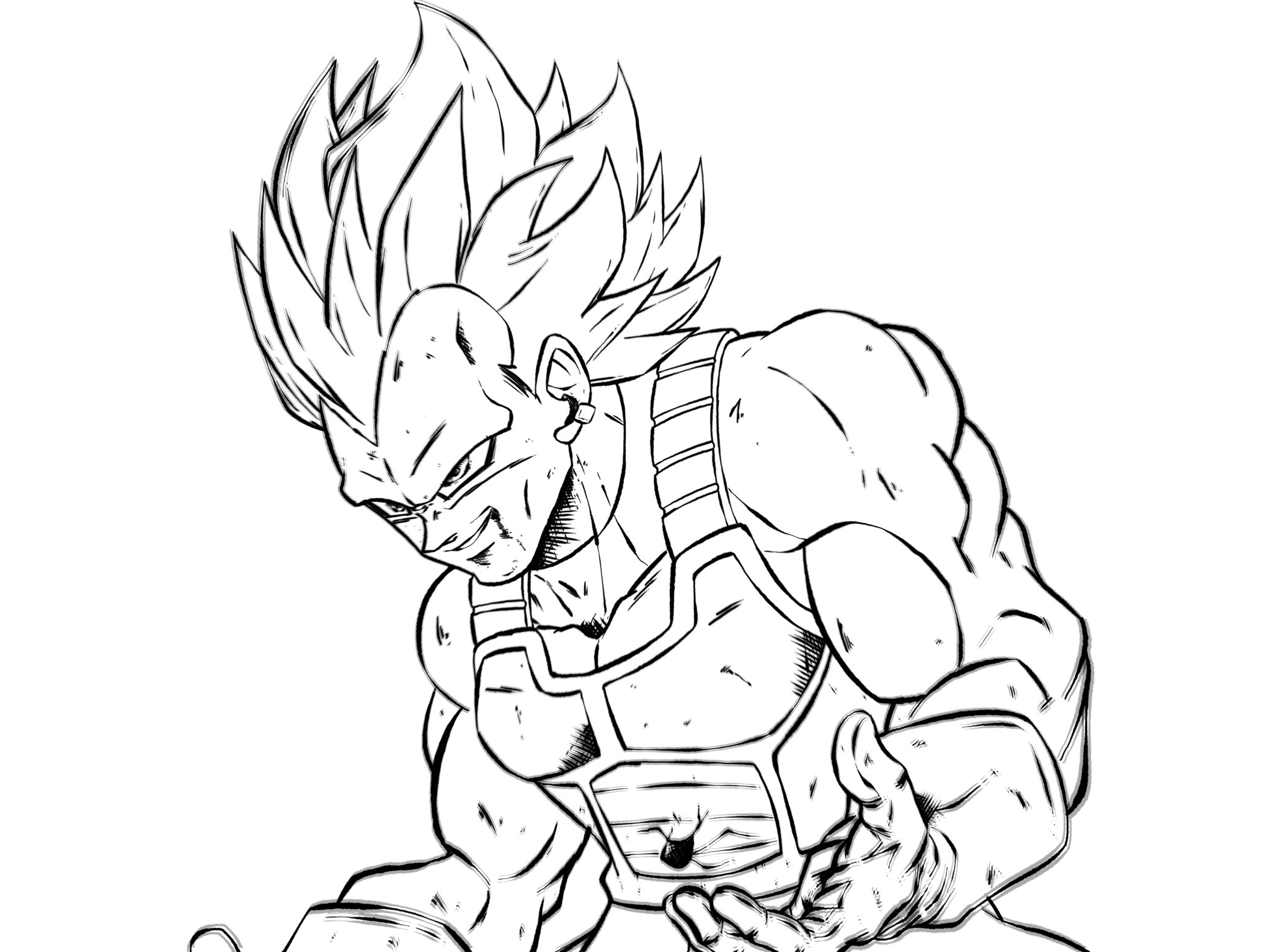 Kvn on x vegeta god of destruction and hybrid yamato sketches