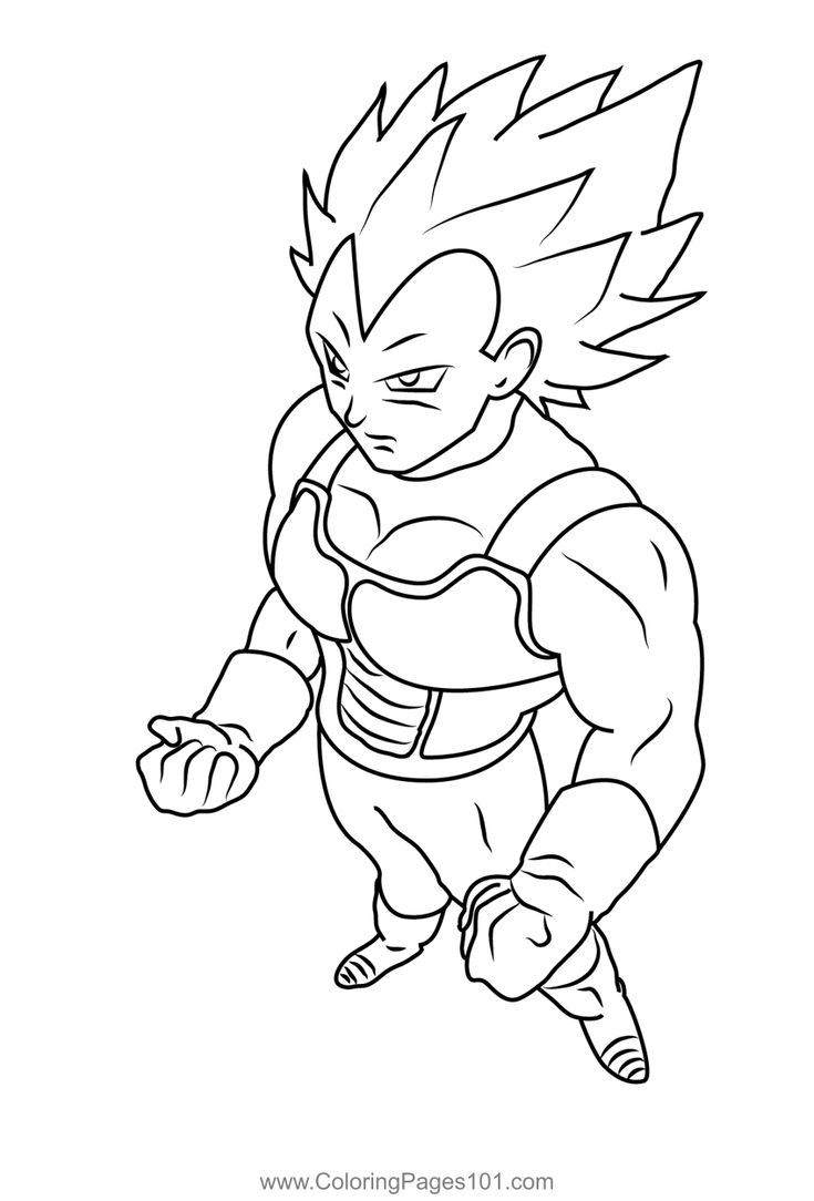 Violent vegeta coloring page coloring pages coloring pages for kids printable coloring pages