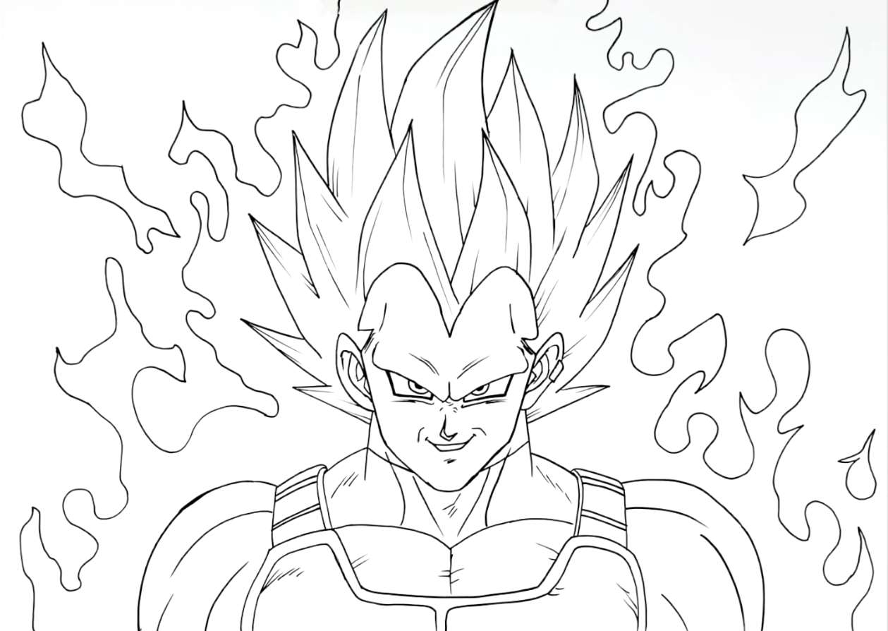 Coloring page vegeta ue print free