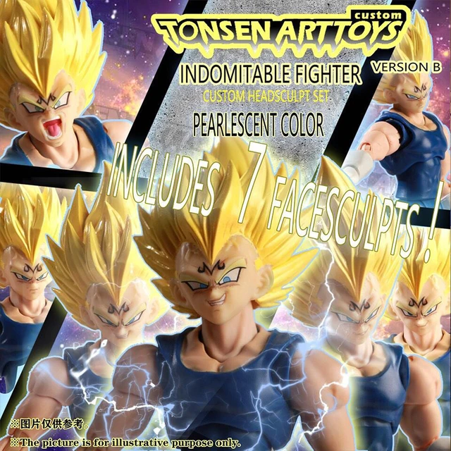 Tonenarttoy dragon ball hfiguart vegeta head face acceory action figure pc uper aiya head carving fitting toy model