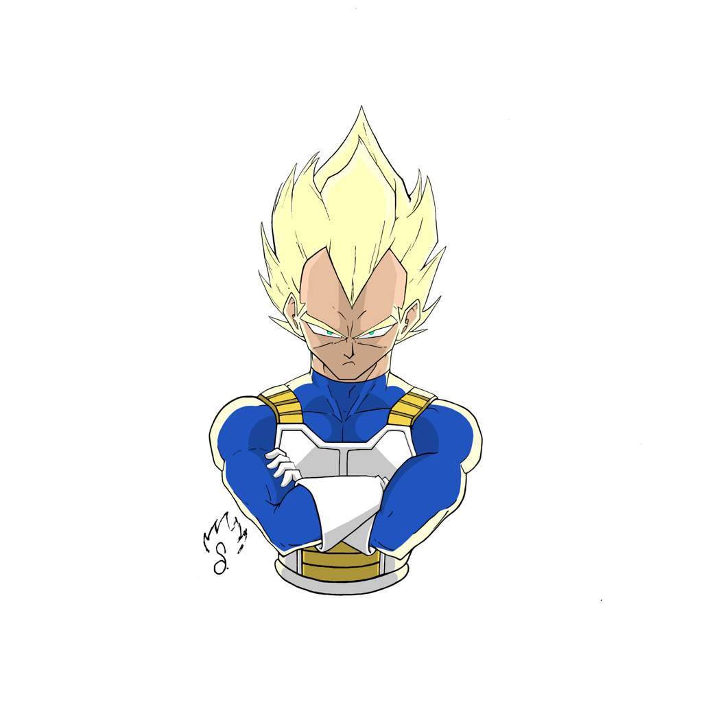 First shot at digital super vegeta dragonballz amino