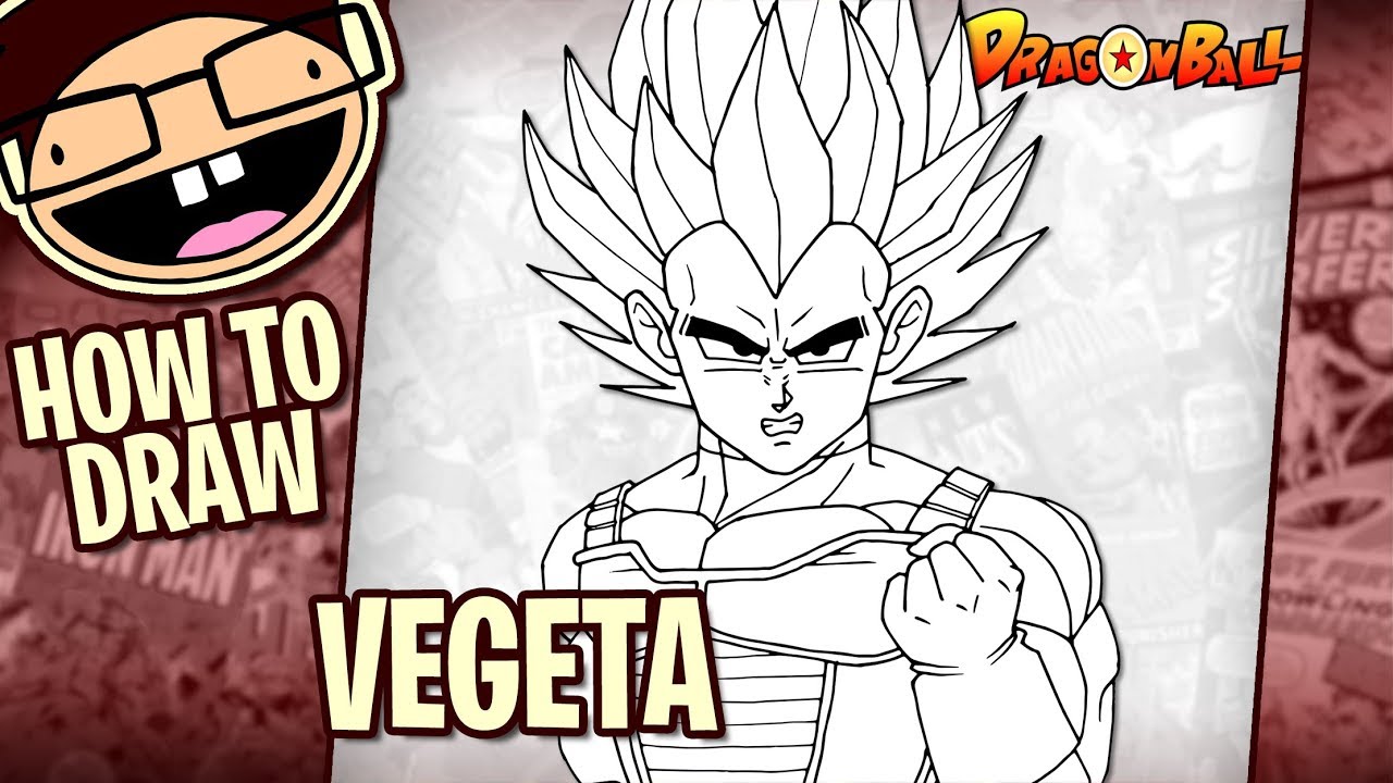 How to draw vegeta dragon ball narrated easy step