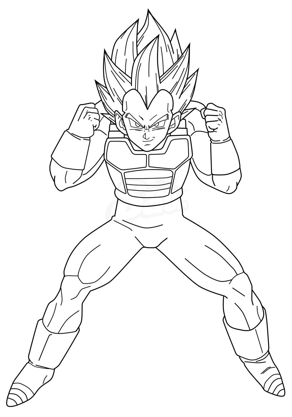 Cool vegeta coloring pages pdf free