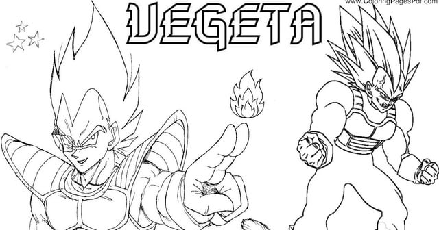 Dragon ball z coloring pages vegeta rcoloringpagespdf