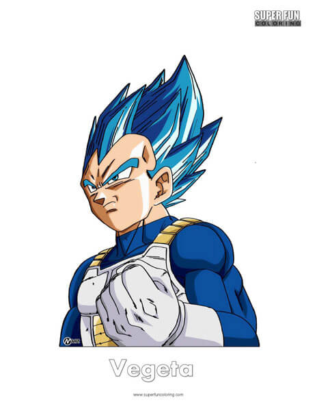 Vegeta dragon ball z coloring