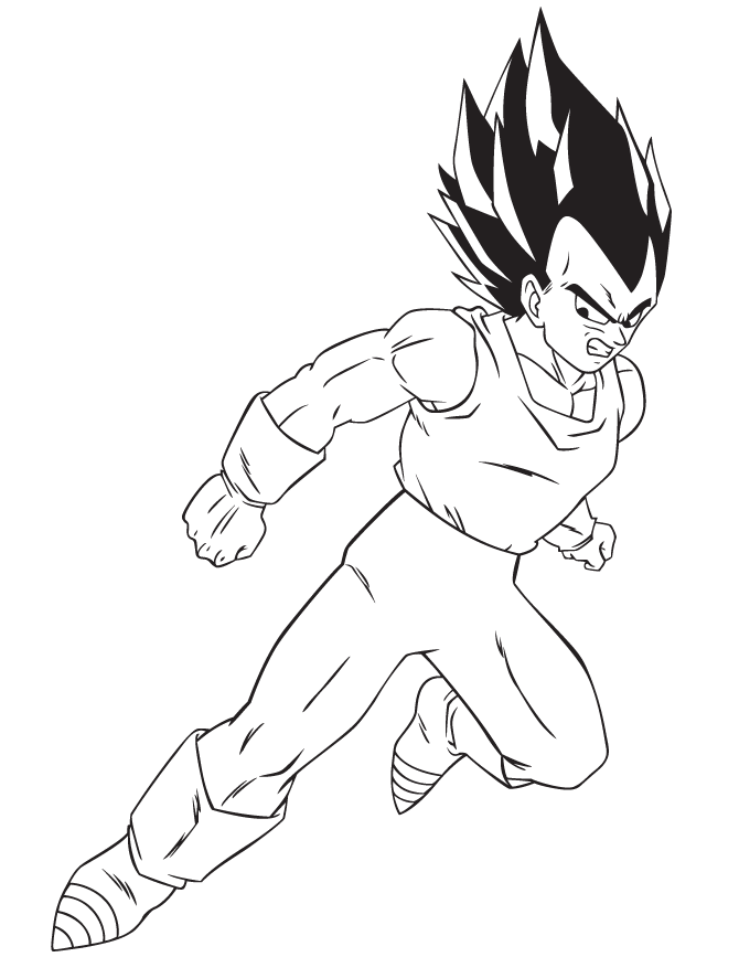 Cartoon dragon ball z vegeta coloring page hm coloring pages coloring pages cartoon coloring pages dbz drawings