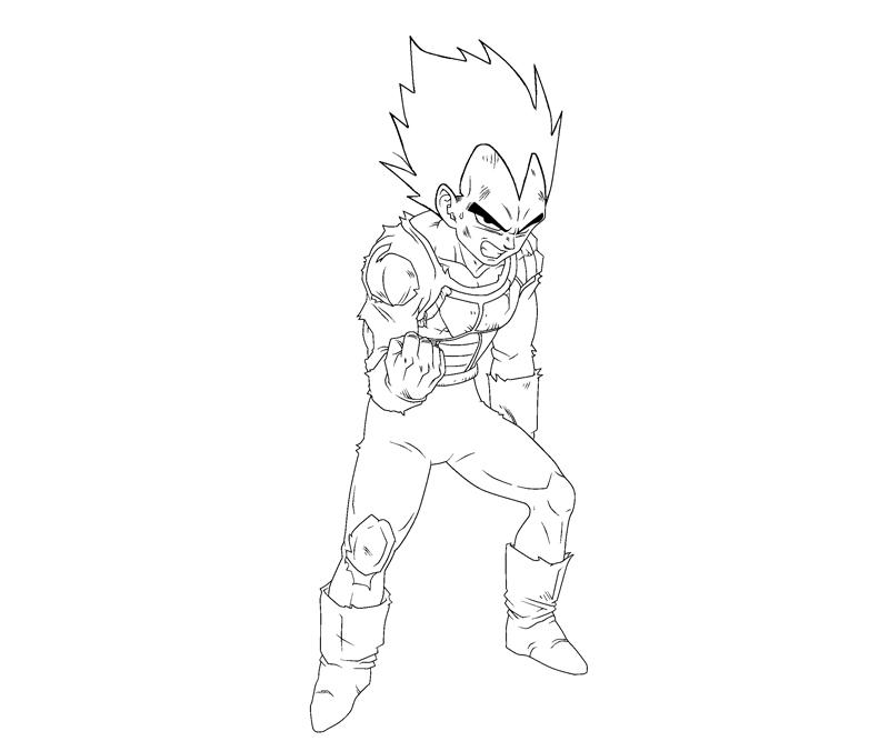 Vegeta coloring crafty teenager