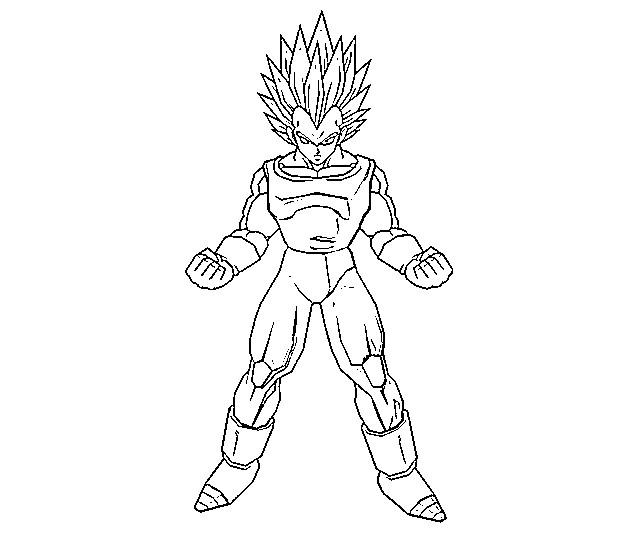 Printable vegeta coloring pages