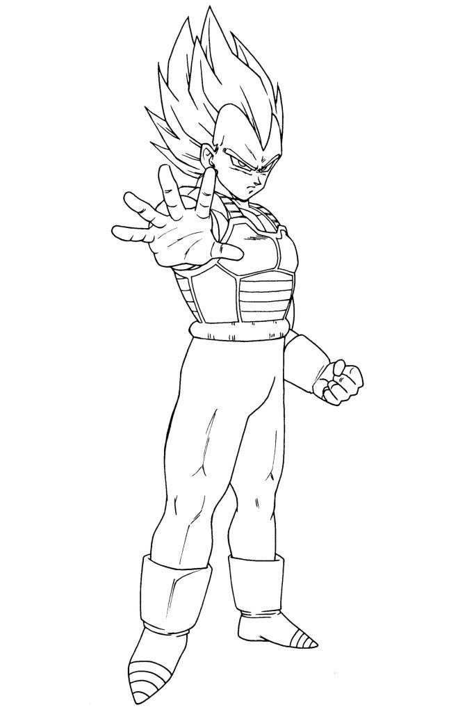 Ssj vegeta coloring pages