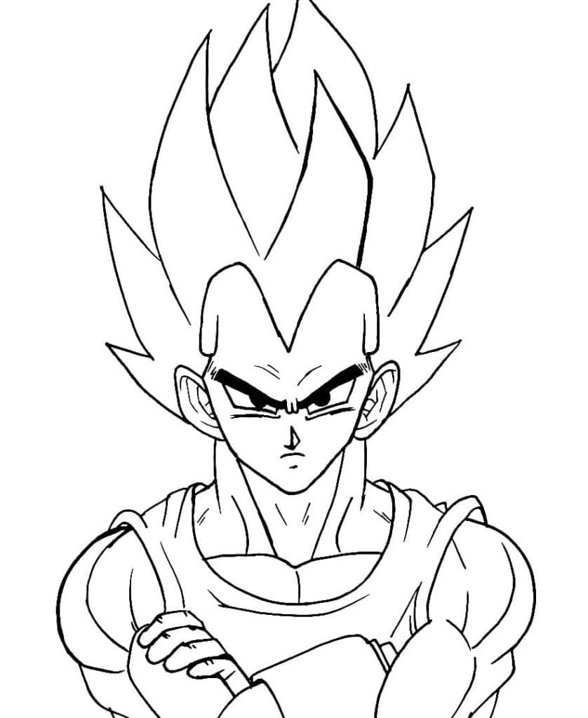 Vegeta image coloring page