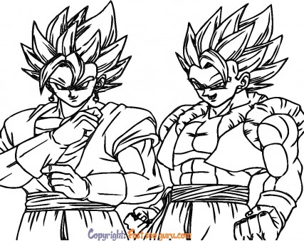 Dragon ball vegeta super saiyajin coloring pages