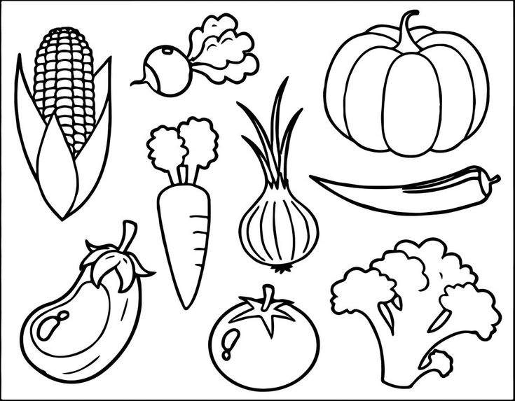 Vegetable coloring pages