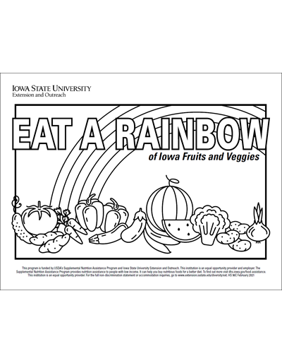 Eat a rainbow coloring page