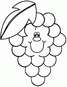 Fruits and vegetables coloring pages for kids