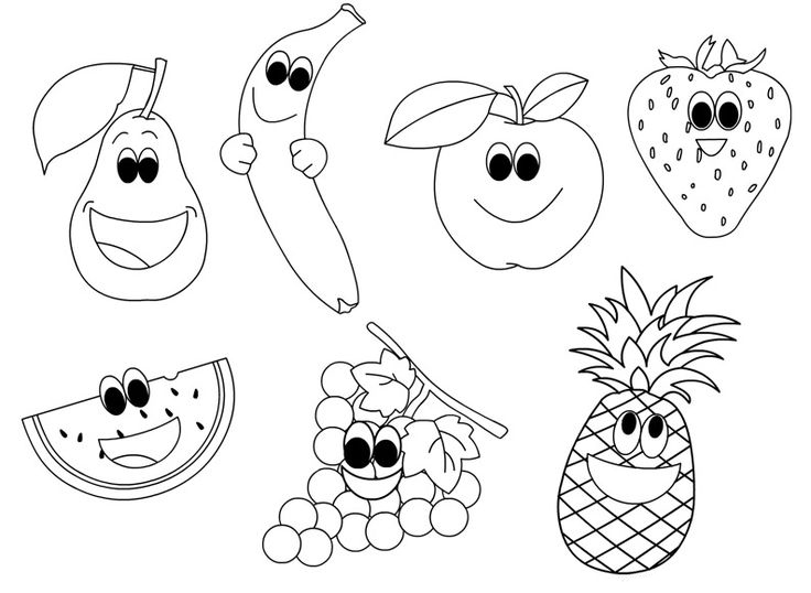 Free printable fruit coloring pages for kids