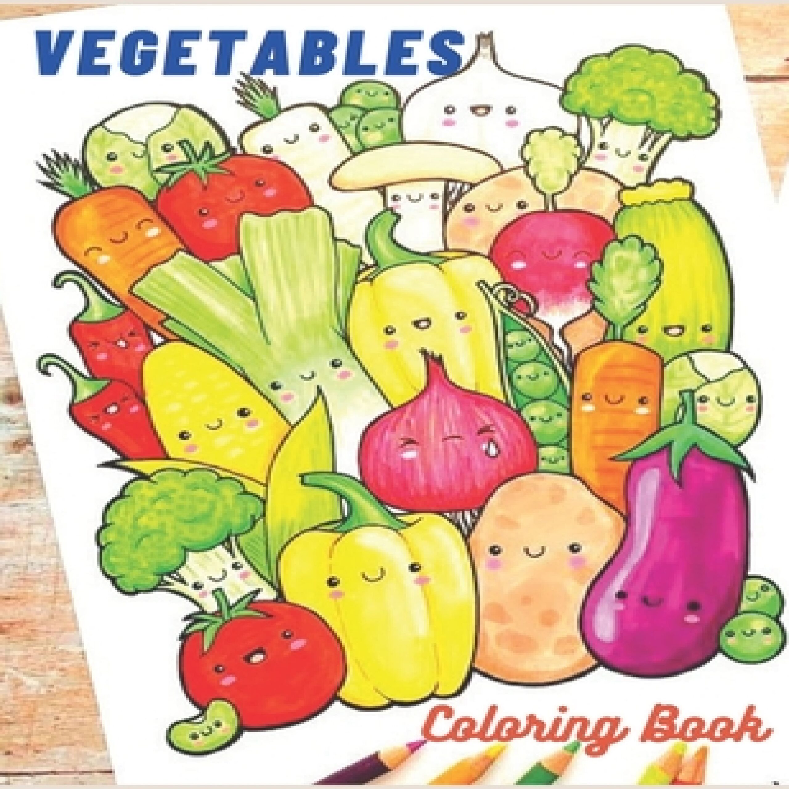 Vegetables coloring book easy and fun vegetables coloring pages for kids made by teachers