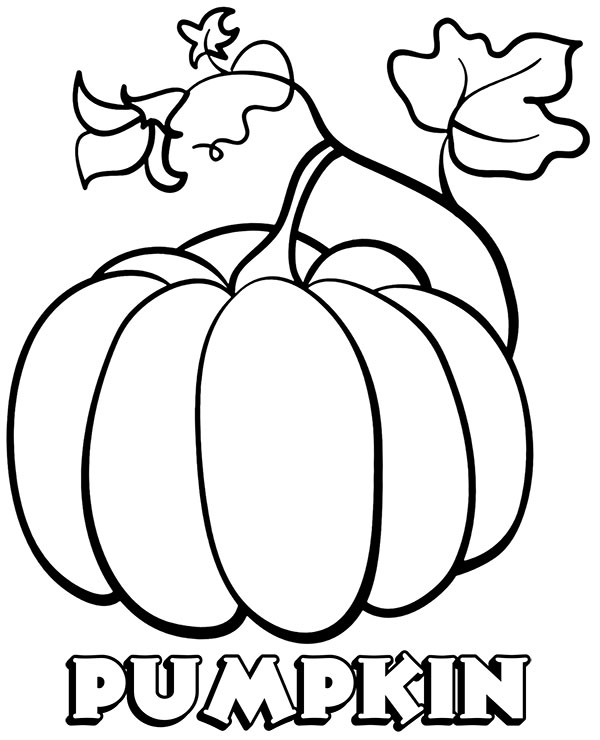 Coloring pages coloring pages vegetable for children pumpkin