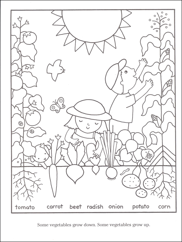 Gardening coloring pages