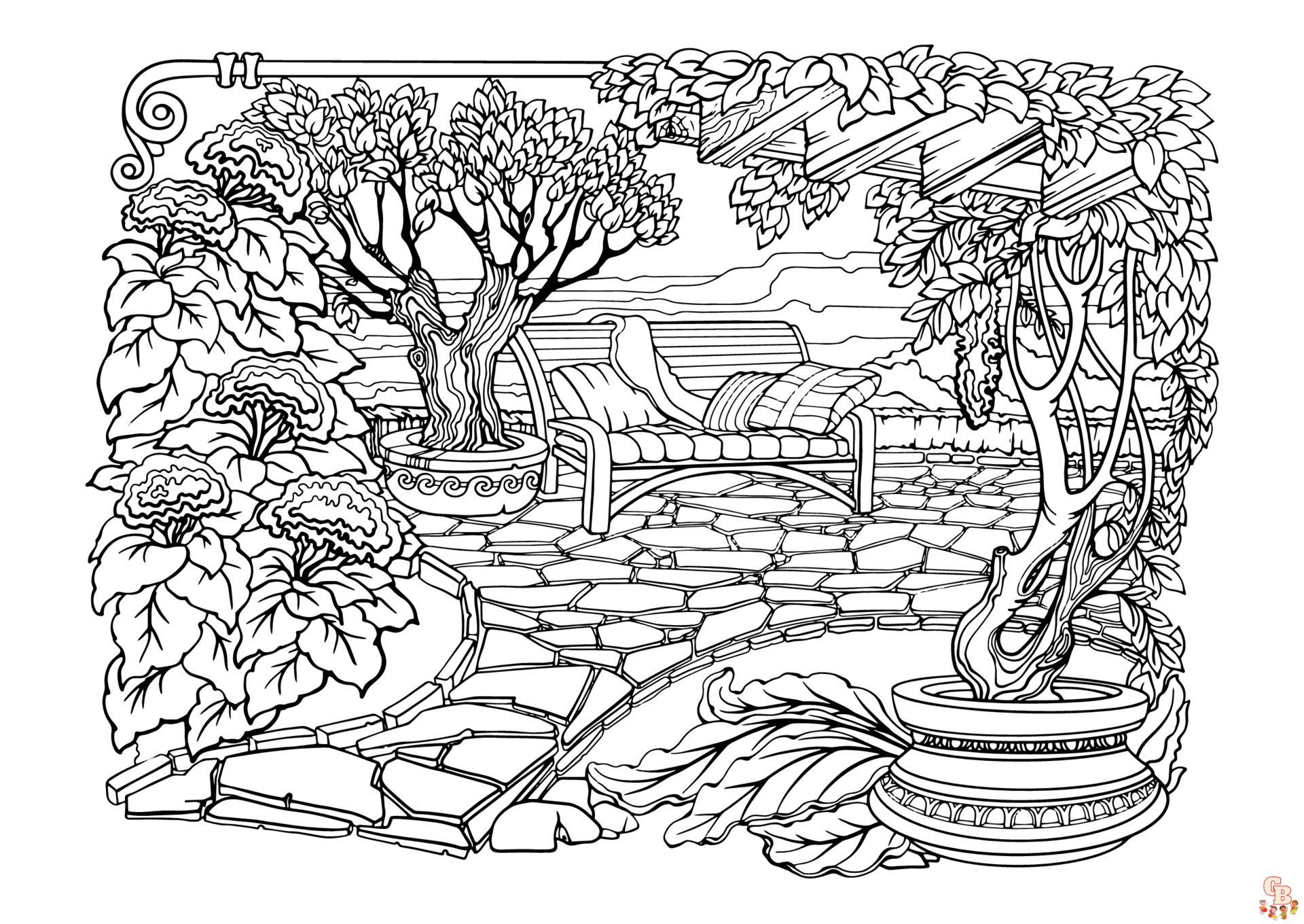 Garden coloring pages